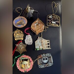 Gold and Silver Holiday Ornament Set